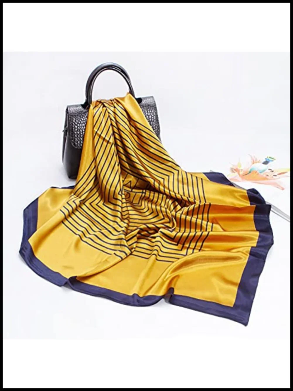 3 pcs 35x35 Silk Feeling Polyester Square Fashion Scarf for Head Hair Wrap